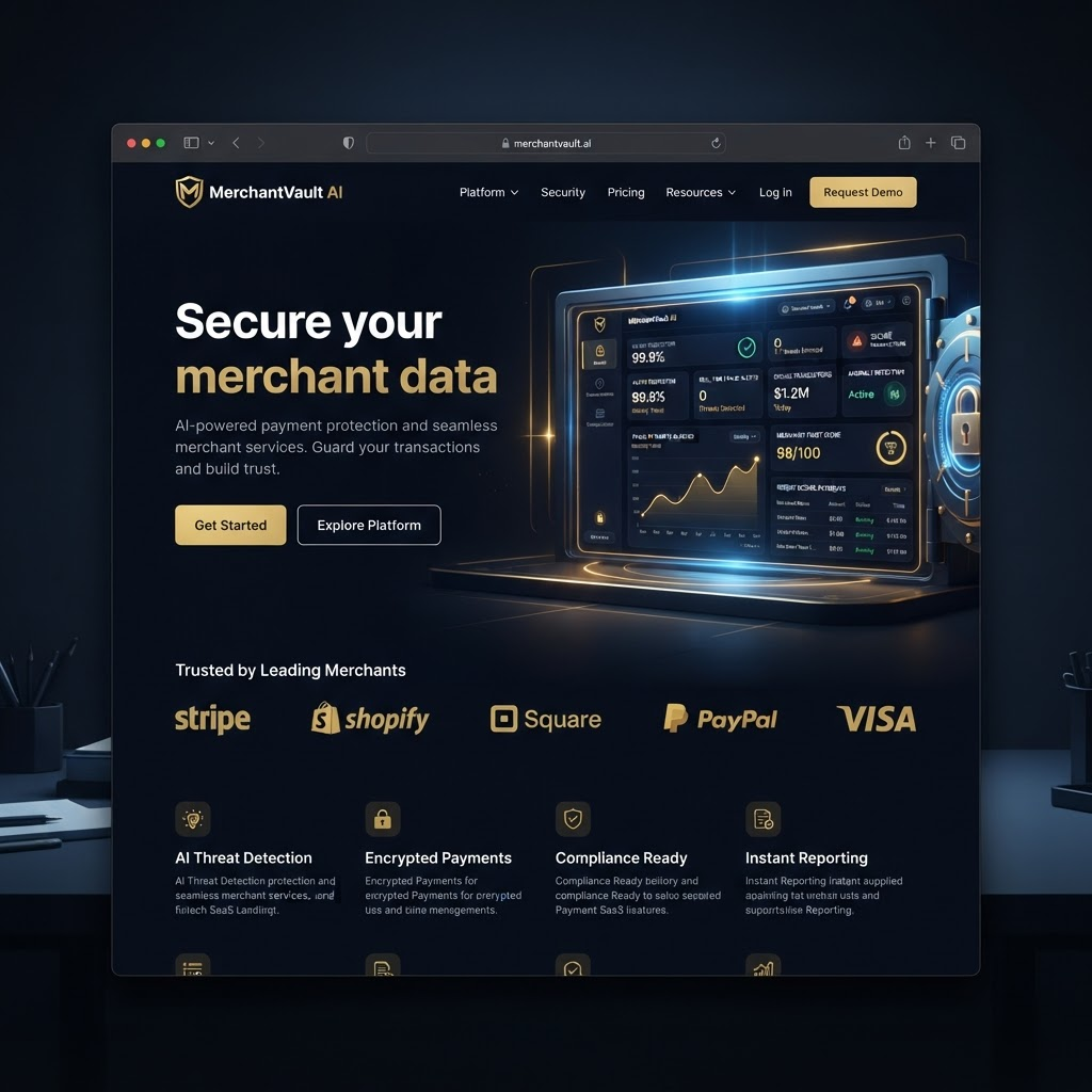 MerchantVault website designed and built by Turbo Builders